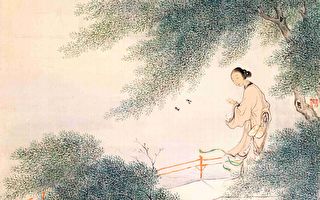 宝钗，《十二金钗图册》，清 费丹旭绘，绢本设色，北京故宫博物院藏。（公有领域）