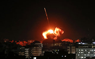 遭火箭弹袭击后 以色列对加沙空袭