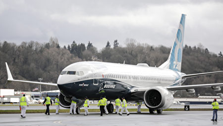 被多國停飛的波音737 MAX 8客機。（Stephen Brashear/Getty Images）