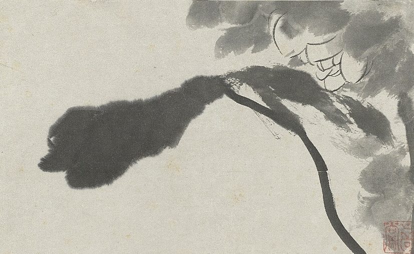清 朱耷《荷花》。(公有領域)