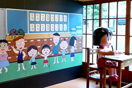 在陽光書屋中設立櫻桃小丸子漫畫區，除了漫畫書也設置櫻桃小丸子造型人偶，是園區最有特色的場館。