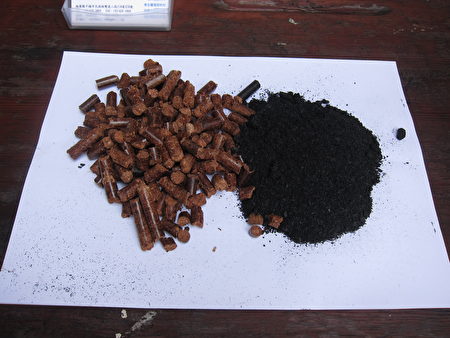 生質顆粒與生物炭。