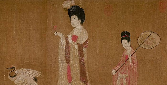 中国切手３種『唐美人簪花仕女図』『薩埵太子捨身飼虎』『秦始皇帝陵兵馬俑』 File:Zhou Fang. Court Ladies Wearing Flowered Headdresses
