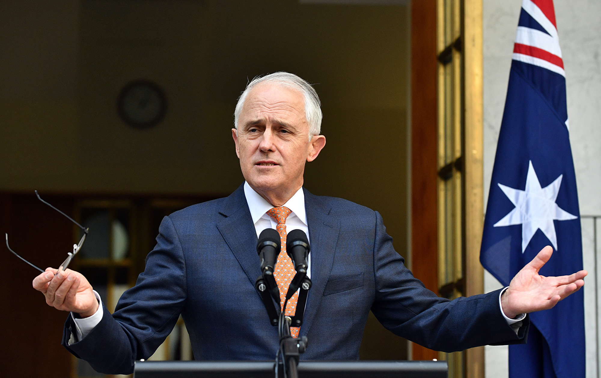 澳洲前總理特恩布爾督促英國拒絕華為參與5G 部署。圖為特恩布爾。(SAEED KHAN / AFP)