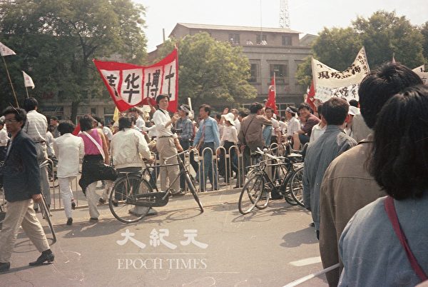 1989年六四前夕北京長安街。（蔣一平提供）