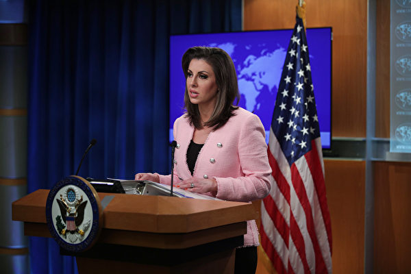 針對《大公報》事件，美國國務院發言人奧塔古斯批評中共是惡棍（thuggish）政權。 （Alex Wong/Getty Images）