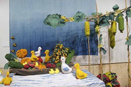 「花樣宜蘭染聯合成果展」展區一角，頗有宜蘭特色。