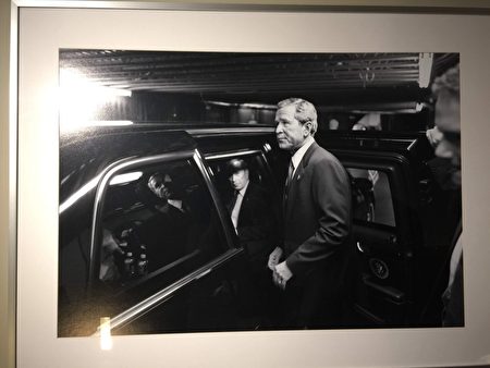 美国总统小布什在MSG活动照片。
