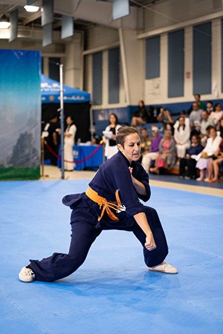8月25日，维斯特曼（Megan Westerman）在新唐人电视台举办的第六届全世界华人武术比赛上，获得了女子拳术组的铜奖。（戴兵／大纪元）