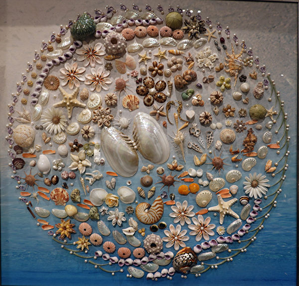 图：“陈品諠之贝壳宝石画作展览 ”即将在“台加艺廊”展出，从9月1日至12日 。(台加文化中心提供)