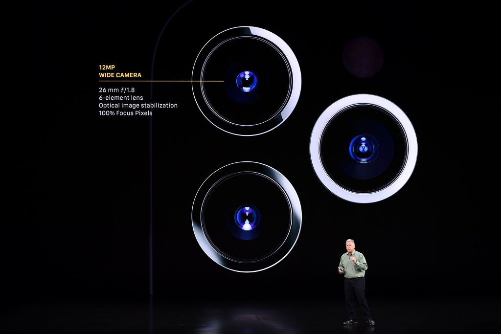 iPhone 11 Pro的新相機可以一次錄製多個視頻。(JOSH EDELSON/AFP/Getty Images)