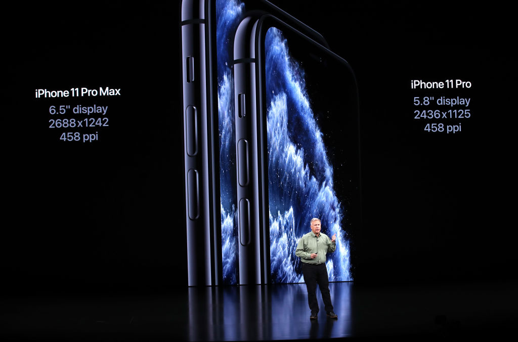 iPhone 11 Pro亮相。(Justin Sullivan/Getty Images)