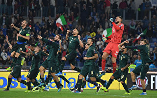 意大利欧预赛七连胜 晋级2020欧洲足球杯