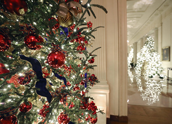 白宮盛裝迎接2019年聖誕節。（Mark Wilson/Getty Images）