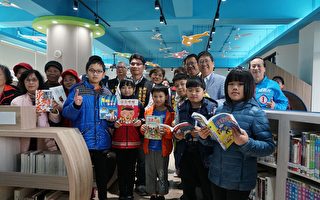 新豐國小社區共讀站揭牌 海洋風設計吸睛