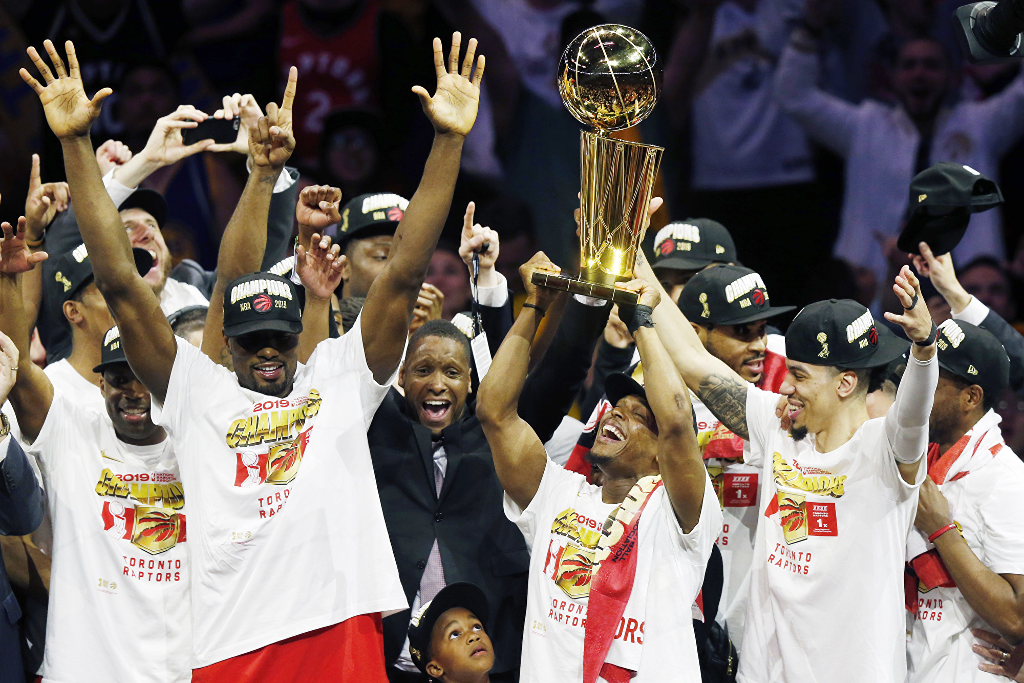6月14日,多伦多猛龙夺下队史首座NBA冠军。(Lachlan Cunningham/Getty Images)