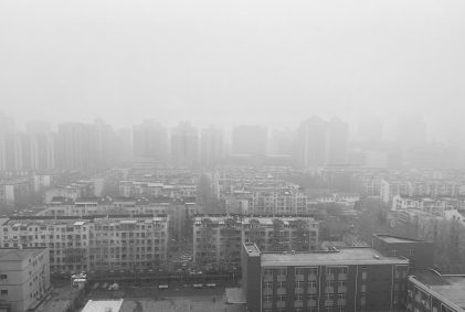 2月13日，北京的陰霾天氣。（網絡圖片）