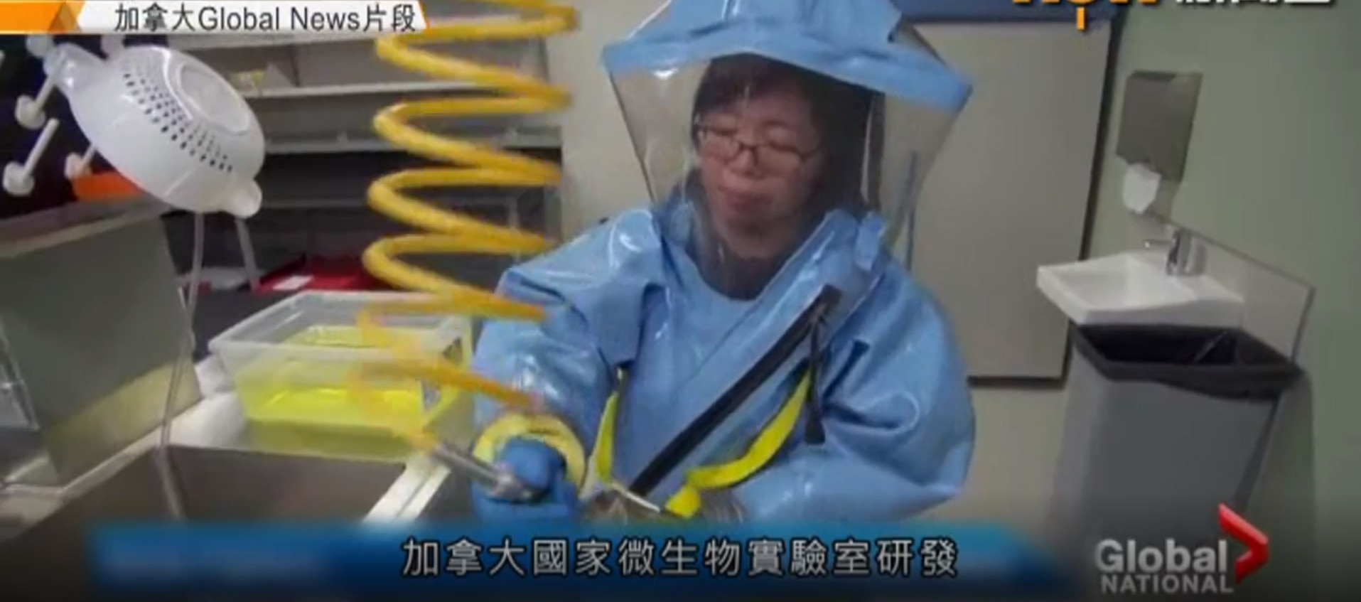 邱香果因涉嫌偷竊加國病毒樣本而被調查。(視頻截圖)