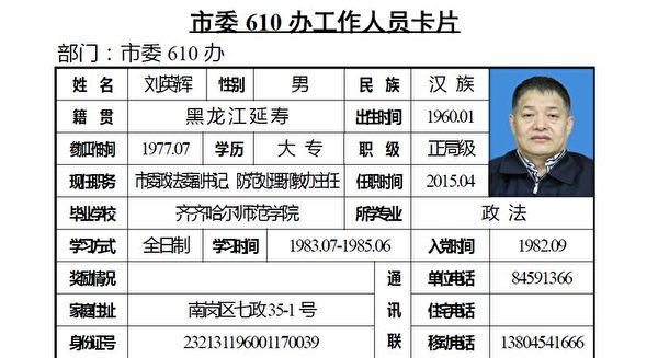 【独家】虐杀193人哈市610官员全曝光| 中共防范办| 法轮功| 哈尔滨