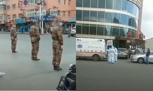 【现场视频】黑龙江草市街现军人和医护