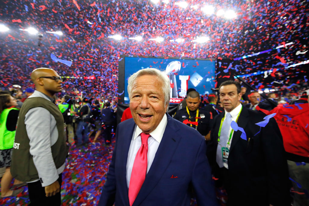 圖為新英格蘭愛國者隊的老闆羅伯特·瑞夫特（Robert Kraft）。（Kevin C. Cox/Getty Images）