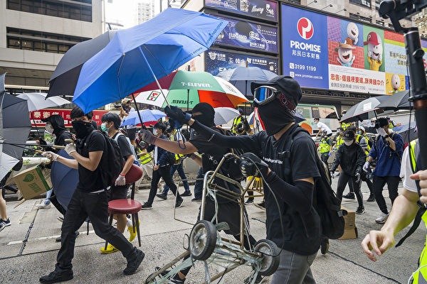 5月27日，港人發起抗議《國歌條例草案》二讀的行動。（Billy H.C. Kwok/Getty Images）