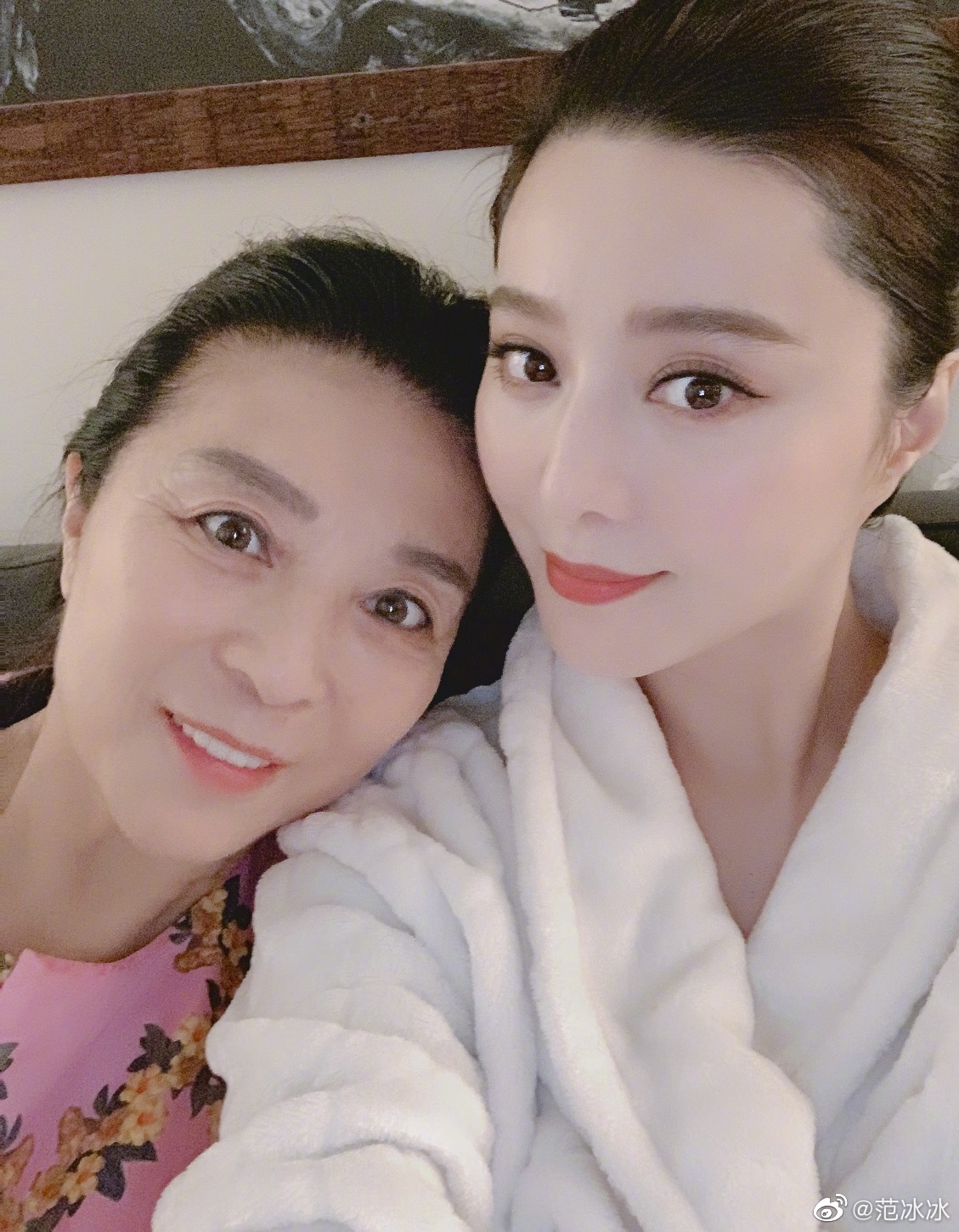 范冰冰與母親近期合照。(<a href="https://www.weibo.com/p/1003063952070245/photos?from=page_100306&mod=TAB#place" target="_blank" rel="noopener noreferrer">范冰冰微博</a>)