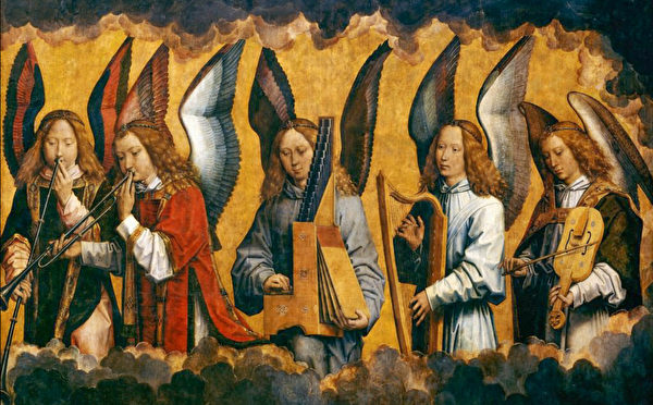 天使音樂家 漢斯‧梅爾林（Hans Memling）1480年繪（公有領域）