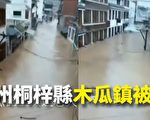 贵州接连暴雨多镇被淹 木瓜镇道路水深4米