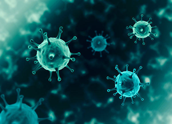 圖為中共病毒的示意圖。（Shutterstock）