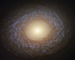哈勃发现一个羽毛螺旋星系