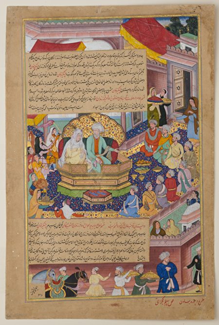成吉思汗和他的祖先Tumanba Khan、孛兒帖以及他的九個兒子。（公有領域）