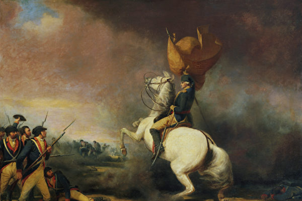 图为美国画家William Ranney的油画《普林斯顿战役中的华盛顿将军》。（公有领域）