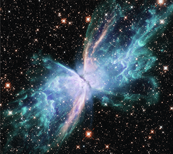 名為NGC 6303的蝴蝶星雲（Credits: NASA, ESA and J. Kastner （RIT））
