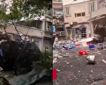 【視頻】武漢餐館發生煤氣爆炸 房屋被炸毀