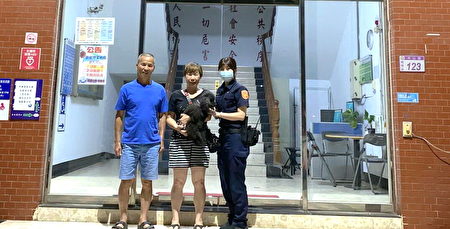 毛小孩的女主人相当感谢警方的热心与善心。