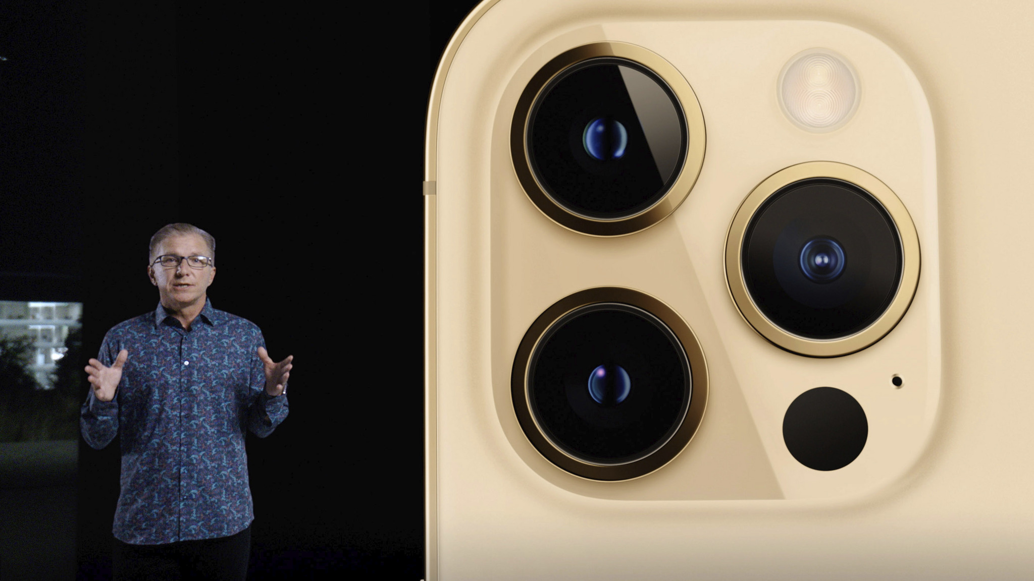 iPhone 12 Pro背後的鏡頭。(Apple Inc./AFP)