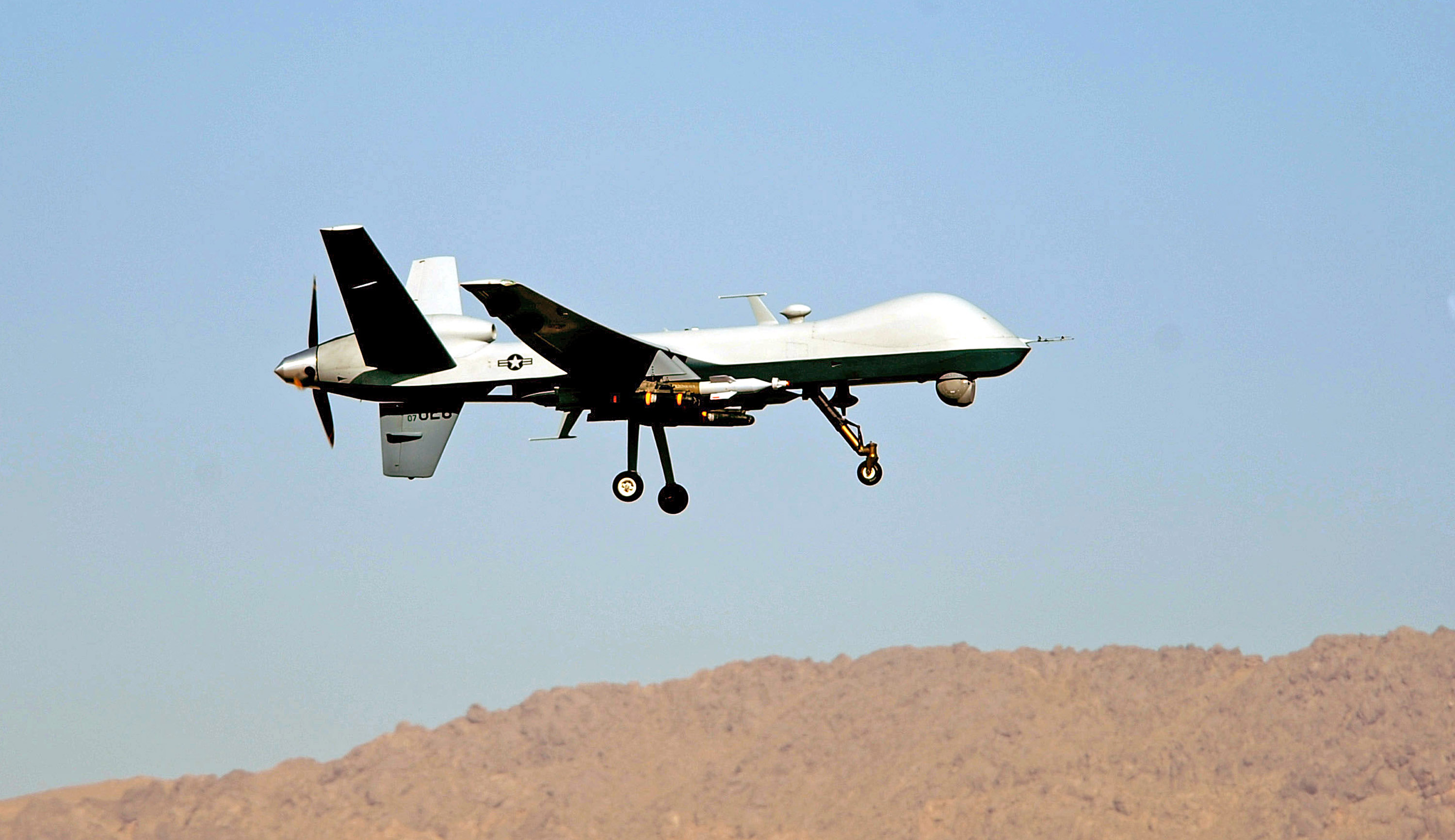 美軍MQ-9「死神」無人機。( AFP /USAF/Staff Sgt. James L. Harper Jr.)