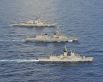 美日澳三国海军在南中国海联合演习