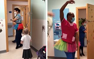 给5岁患癌童惊喜 两医生在病房里跳起芭蕾