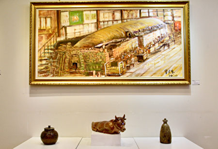  曾文忠油画展画作将捐赠竹南蛇窑基金会。