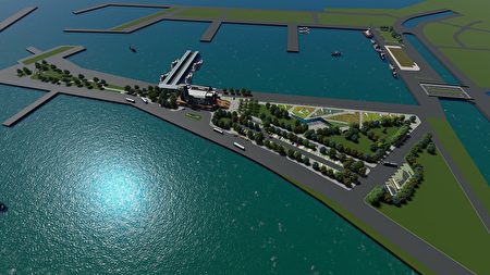 盐埔渔港客货运专区建设示意图。