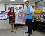 丘璦珍水彩作品 為2021苗栗火旁龍畫龍點睛