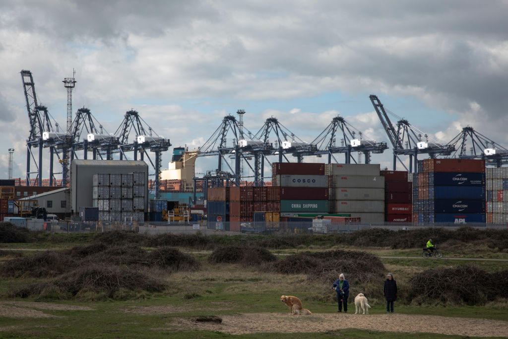 Felixstowe是英国最大的货运码头。(Dan Kitwood/Getty Images)