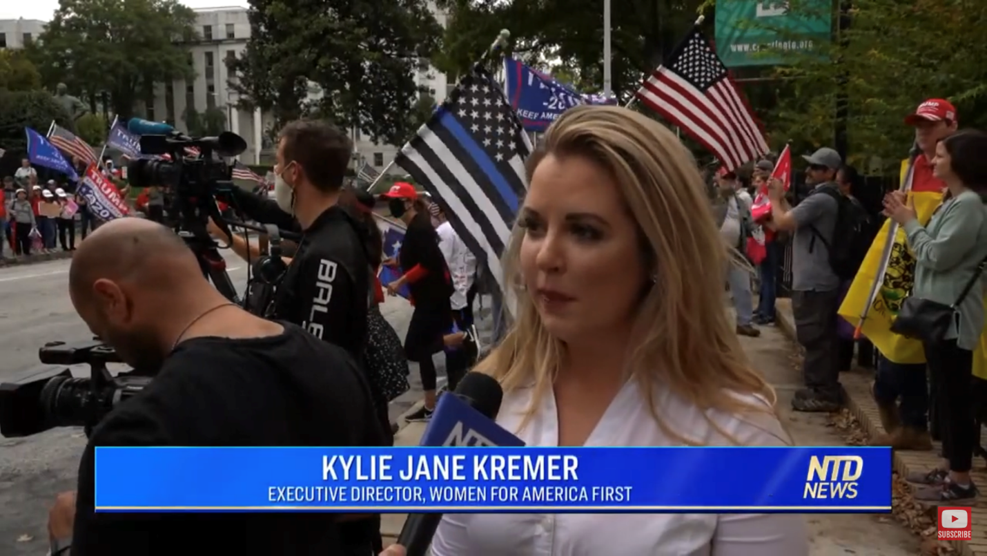 集會組織人Kylie Jane Kremer女士接受新唐人新聞(NTD News)採訪。(NTD)