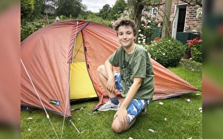 男童睡帳篷200天 為臨終關懷籌8.6萬英鎊
