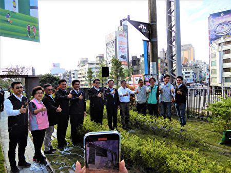 10日台中市府「綠空鐵道軸線開幕展」記者會。