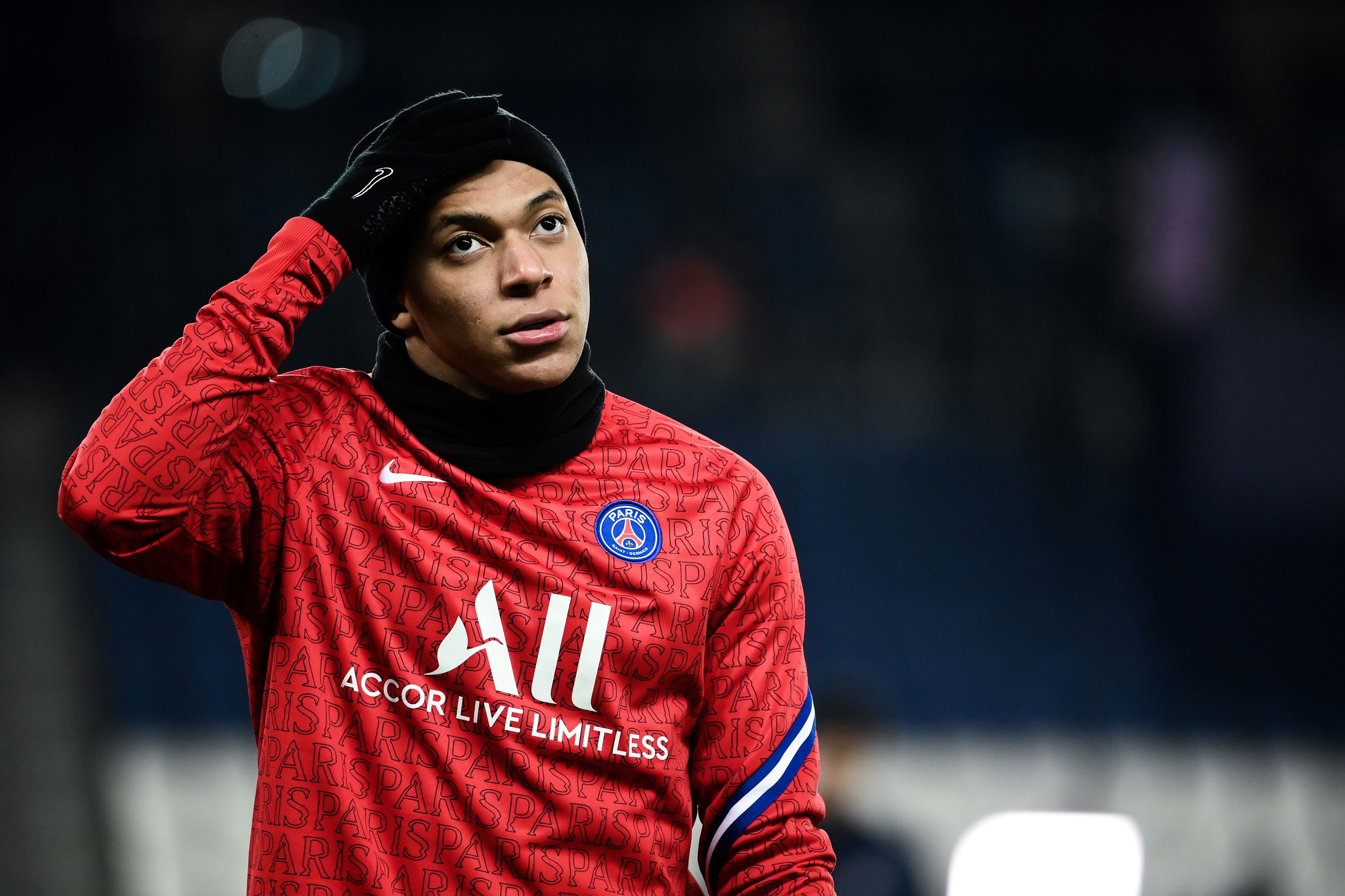 巴黎聖日耳曼與22歲新星姆巴佩的合同將於2022年中到期。(FRANCK FIFE/AFP via Getty Images)