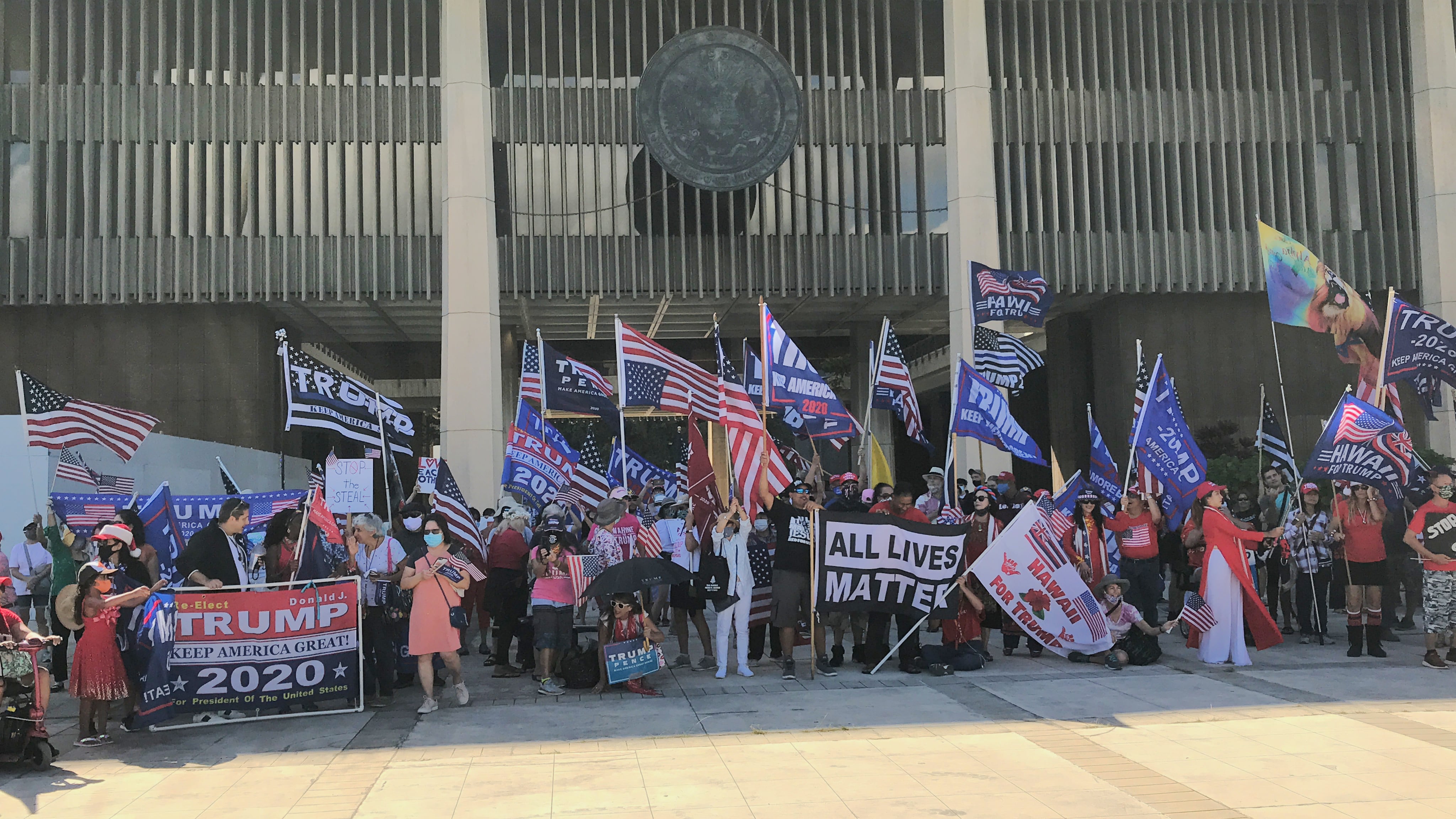 组图：夏威夷民众集会 呼吁停止窃选
