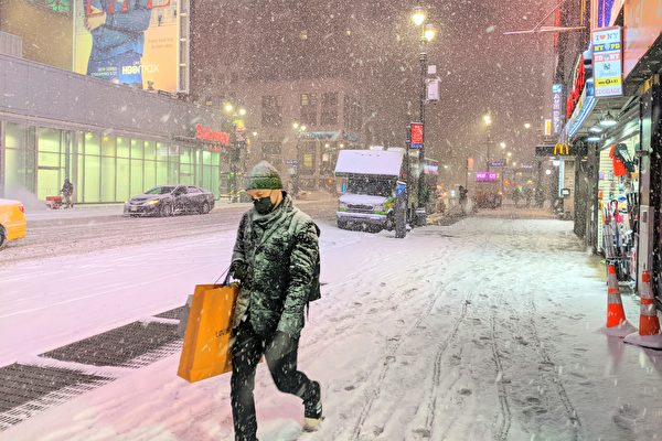 纽约市周五晨温降至零度周日晚降大雪 天气预报 国家气象局 大纪元